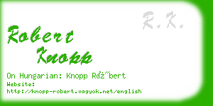 robert knopp business card